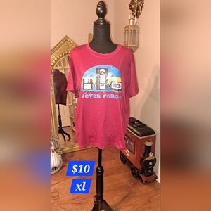 Red Graphic T-Shirt with Retro Design
